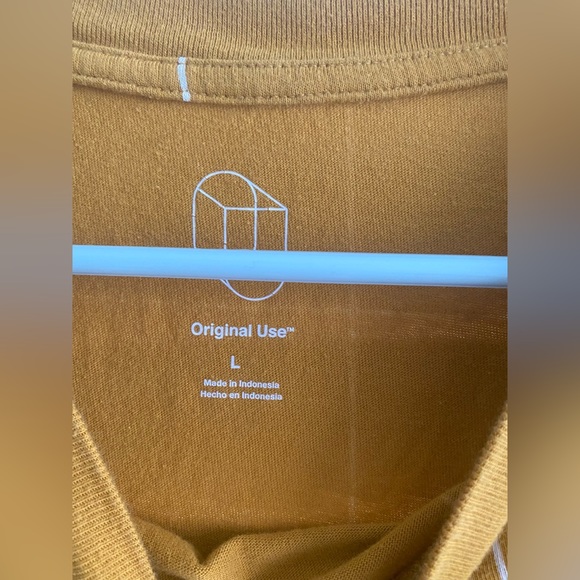 Original Use Mustard Yellow Grid Top. - Picture 2 of 5